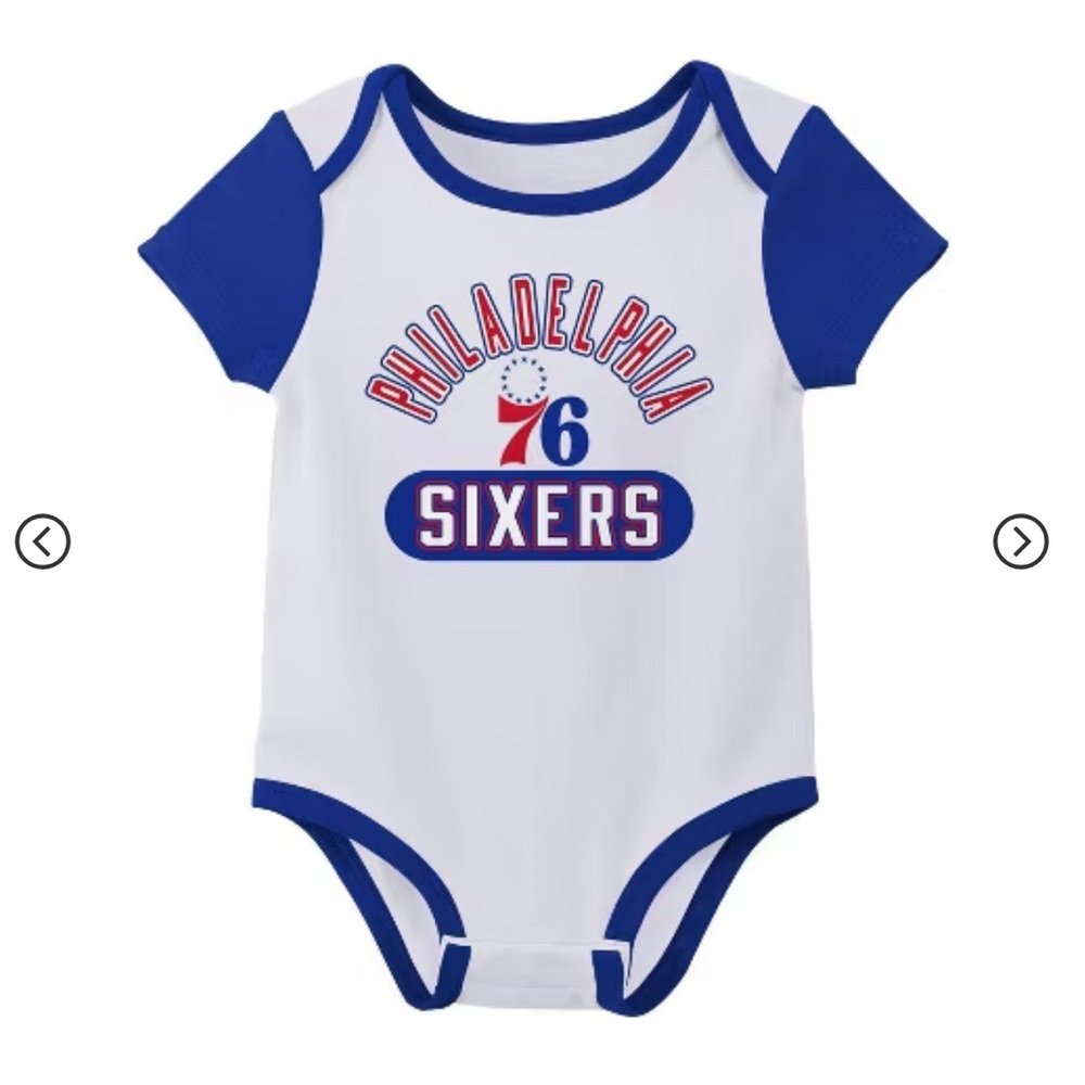 Philadelphia 76ers NEW Baby One Piece Set, Baby Size 0-3 months - Picture 3 of 7